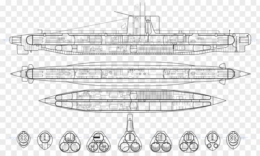 Ship Technical Drawing Line Art Clip PNG
