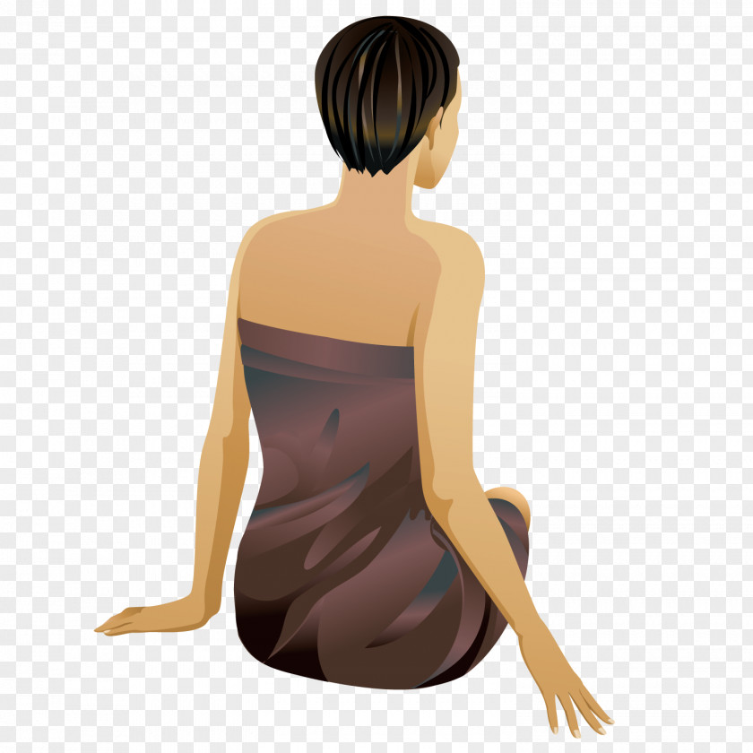 Short Haired Woman PNG