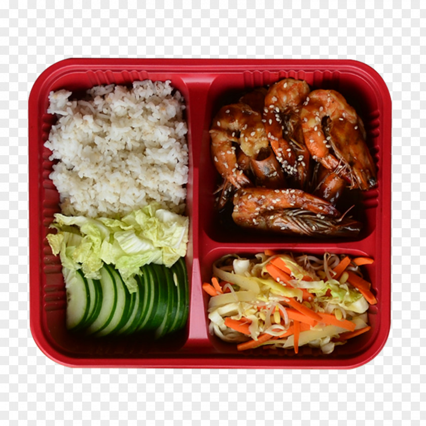 Still Shrimp Bento Plate Lunch Side Dish Cooked Rice PNG