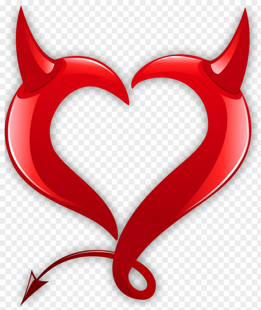 Valentines Day Symbol Devil Heart Sign Of The Horns Design Angel PNG