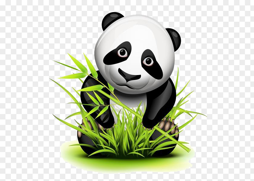 Cartoon Panda Eat Bamboo Giant Royalty-free Drawing PNG