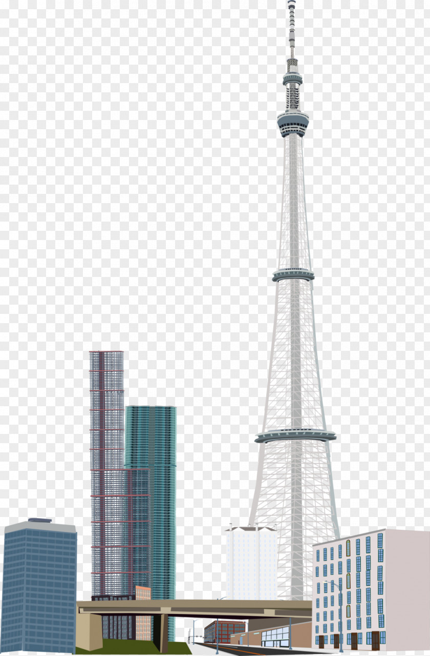 City Life High-rise Building Skyscraper Tower Skyline PNG
