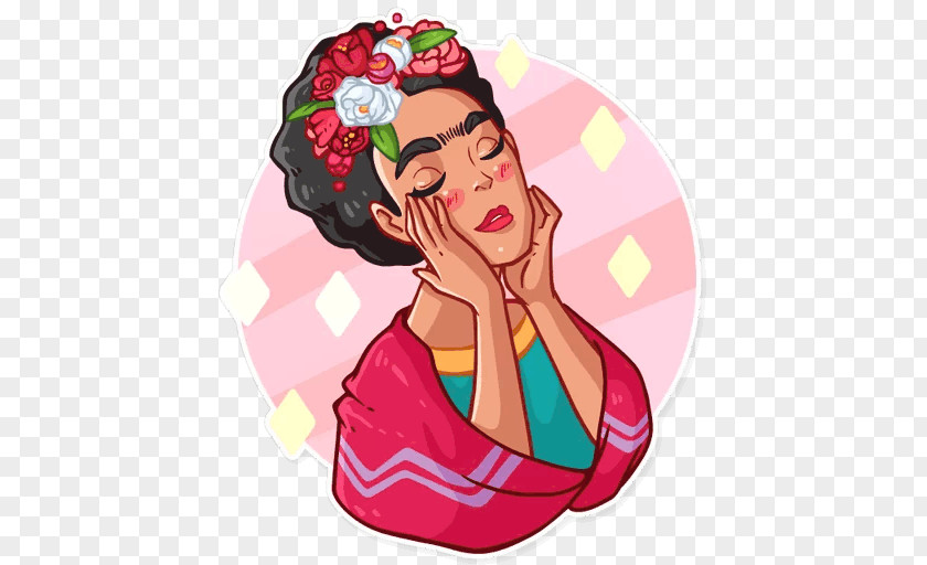 Frida Kahlo Dreams Sticker Telegram Painter VK Clip Art PNG