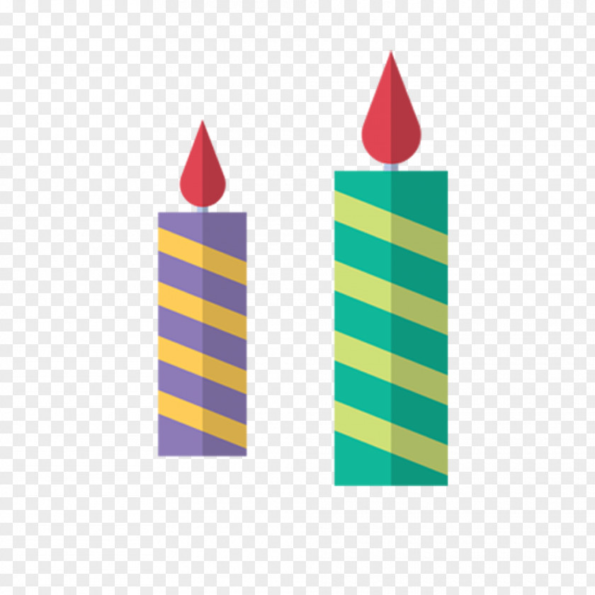 Candle Colored Lines Gift Ribbon Gratis PNG