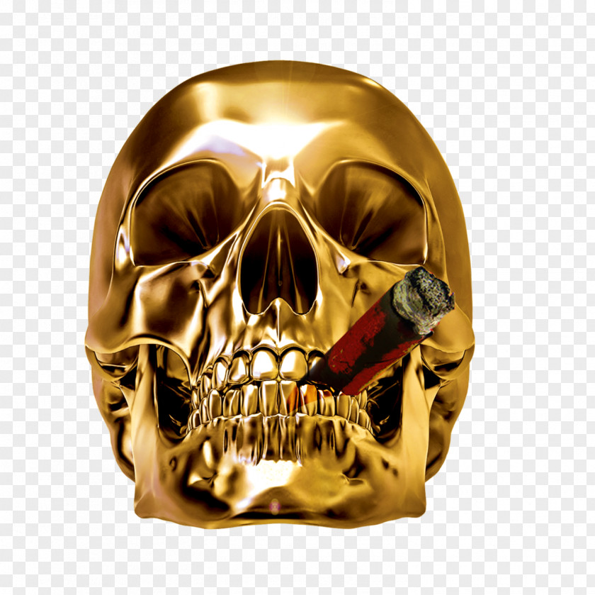 Golden Skull Clip Art PNG