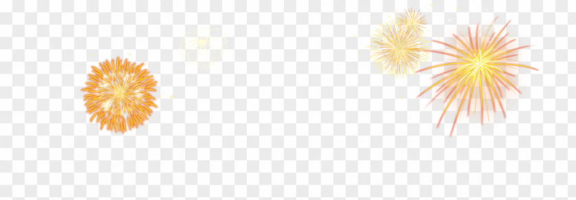 New Year Lantern Chinese Decorative Elements Fireworks Effect Petal Yellow Illustration PNG