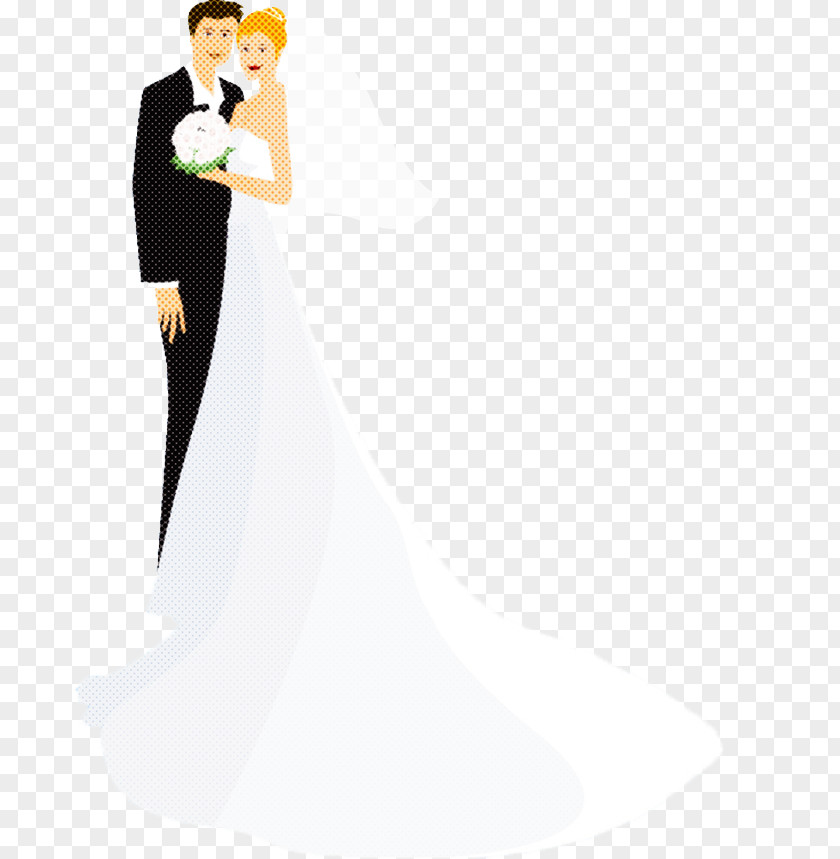 Style Gesture Bride And Groom Cartoon PNG