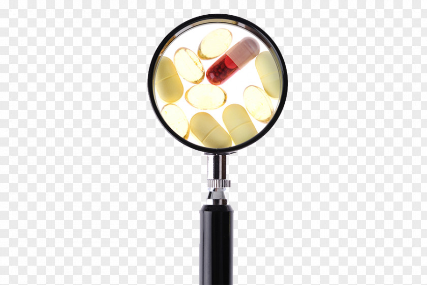 Biological Pills Magnifying Glass Pharmaceutical Drug Tablet Biotechnology PNG