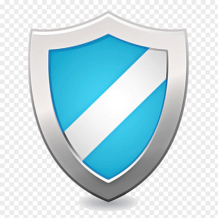 Electric Blue Emblem Shield Turquoise Aqua Logo PNG