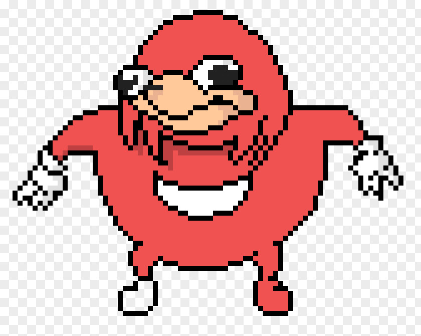 Knuckles The Echidna VRChat Pixel Art Digital PNG