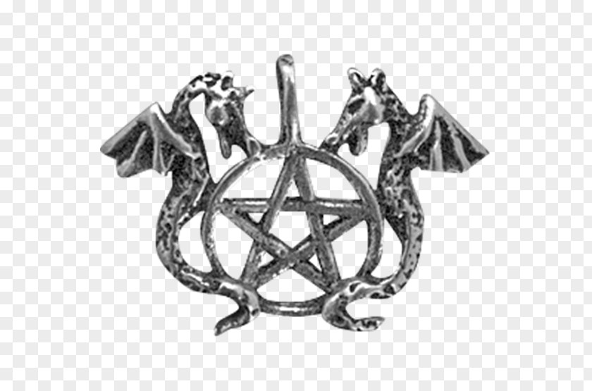 Necklace Pentacle Wicca Pentagram Dragon PNG