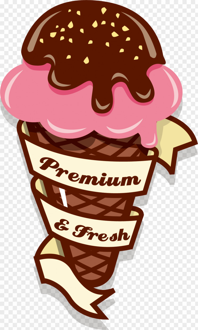 Sales Cartoon Ice Cream Food Label Poster PNG
