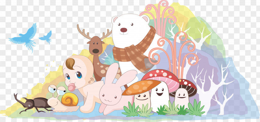 Baby Dress Easter Bunny Illustration Stuffed Animals & Cuddly Toys Cartoon Child PNG
