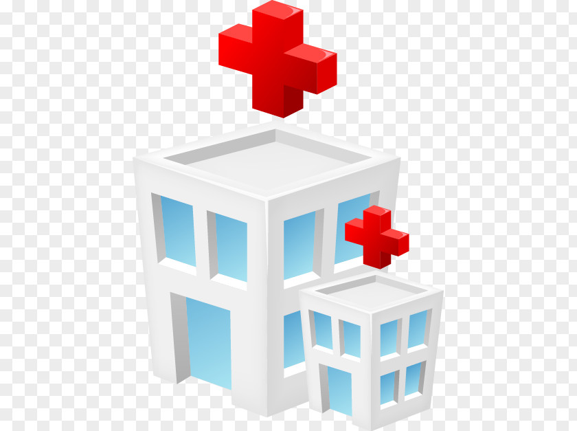 Hand-painted Pattern Red Cross Hospital Shijingshan District Cartoon Clinic PNG