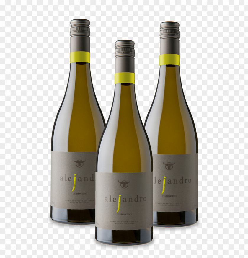 Wine White Glass Bottle PNG