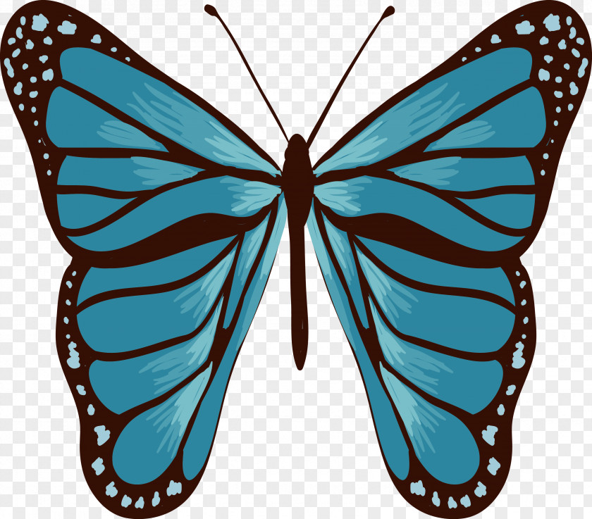 Blue Butterfly Monarch Moth PNG