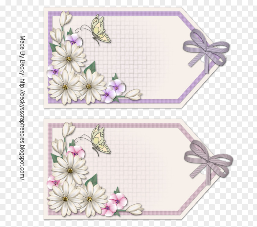 Purple Label Flower PNG