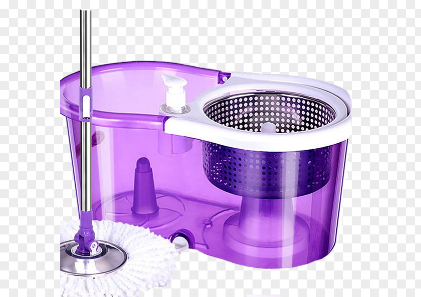 Purple Mop Bucket Barrel PNG