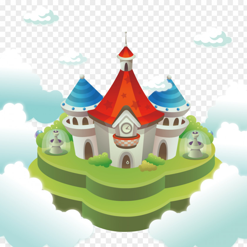 Suspension Of The Castle Architecture Illustration PNG