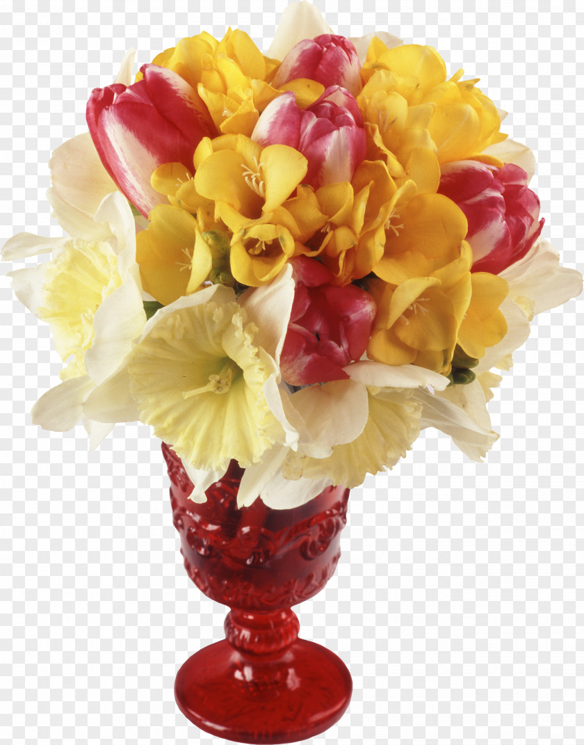 Bouquet Flower Daffodil Cut Flowers Vase PNG