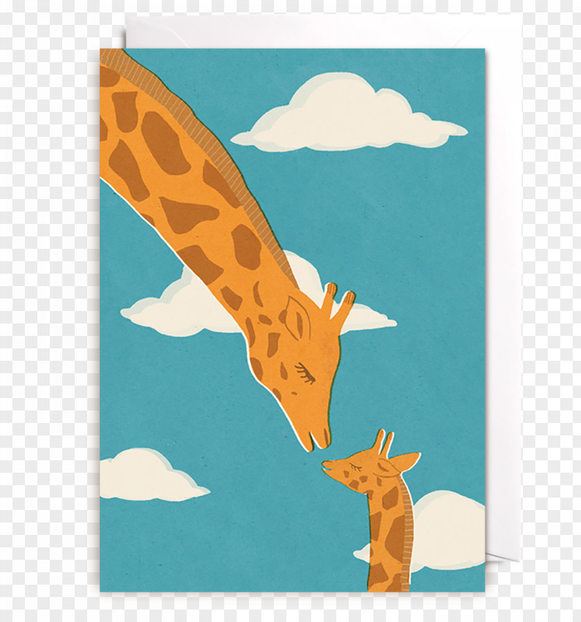 Giraffe Greeting & Note Cards Gift Illustrator PNG
