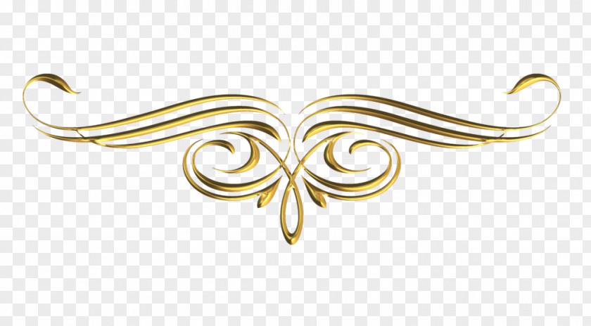 GOLD LINE Gold Scroll Ornament Clip Art PNG