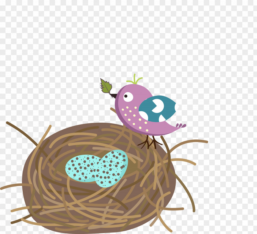 Vector Cartoon Bird Nest PNG