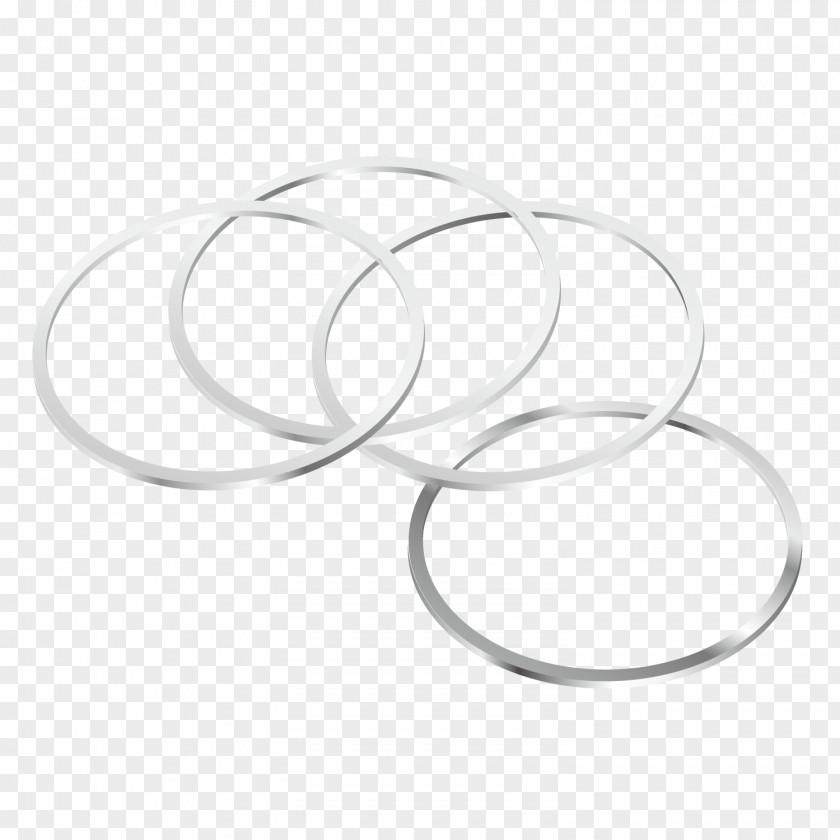 Vector Silver Iron Ring White Brand Circle Pattern PNG