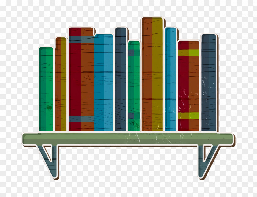Rectangle Shelf Education Elements Icon Bookshelf Book PNG