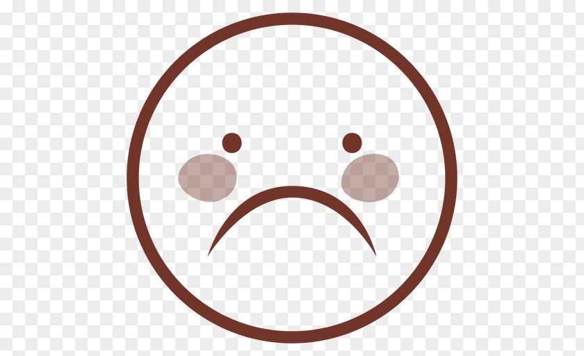 Sad Vector Emoticon Smiley Facial Expression Face PNG