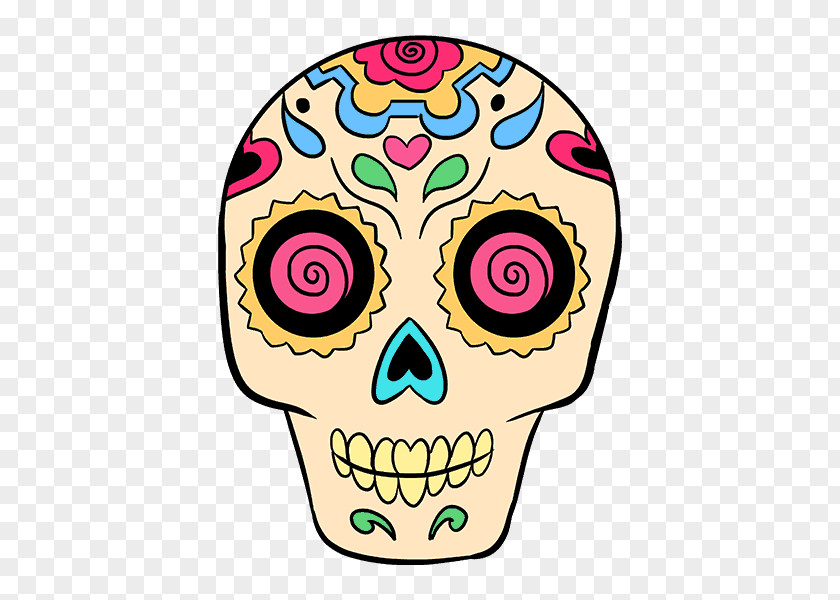 Sugar Calavera Drawing Skull Sketch PNG