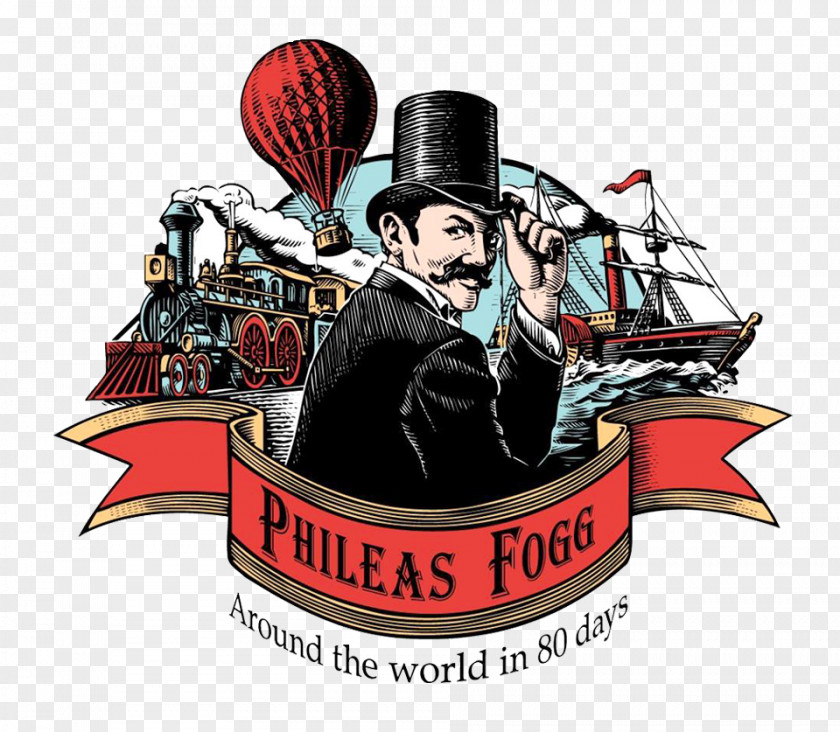 Phileas Fogg Wager Day Logo Font PNG