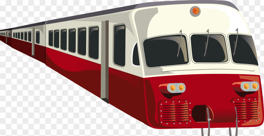 Red Train Conductor Illustration PNG