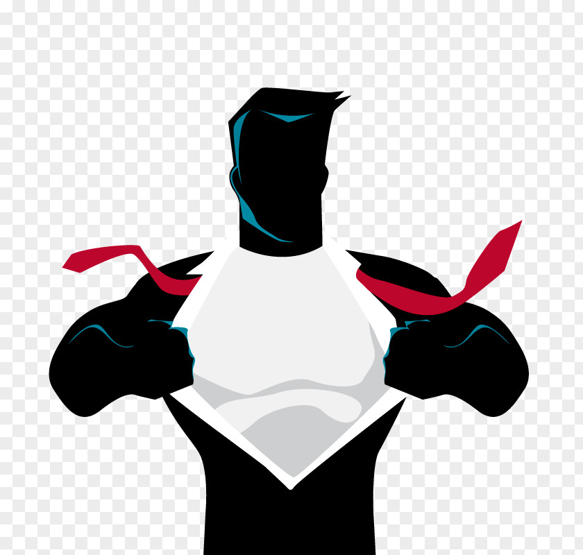 Vector Superman Dress Up Clark Kent Superhero PNG