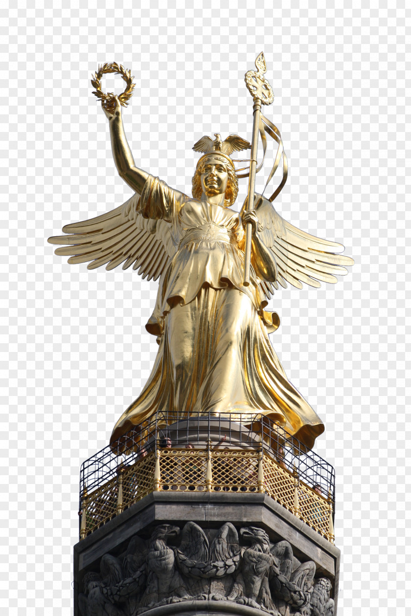 Goddess Berlin Victory Column Brandenburg Gate Monument Statue PNG