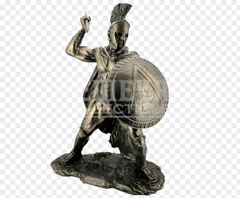 Knight Statue Sparta Bronze Sculpture Figurine PNG