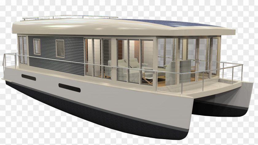 Yacht Houseboat Pontoon PNG