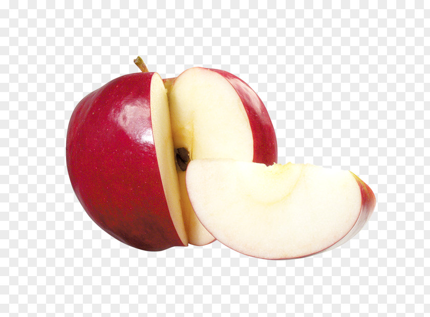 Cut Apple Red PNG