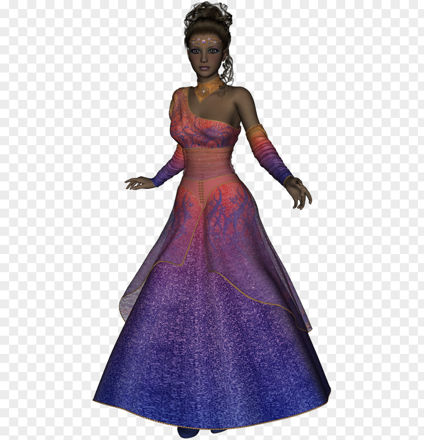 Dress Gown Costume Design Purple PNG