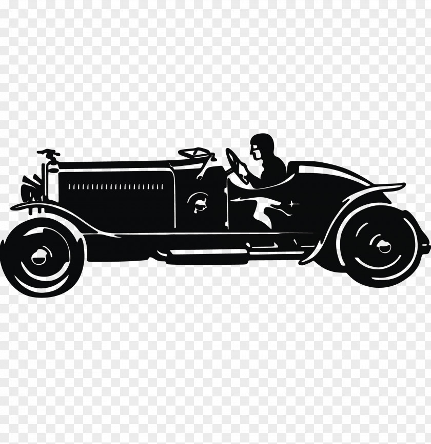 Nostalgic Classic Cars Vector Car Silhouette Vintage PNG