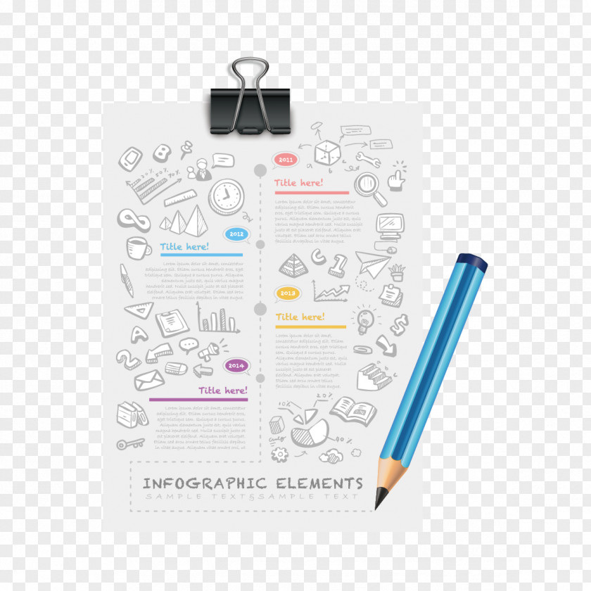 Pen And Hand Painted Icons Paper Infographic Template Icon PNG