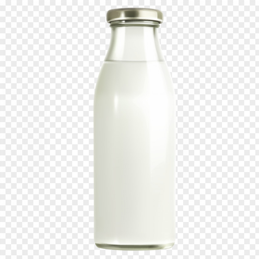 Realistic Bottled Milk Material Water Bottle Glass PNG