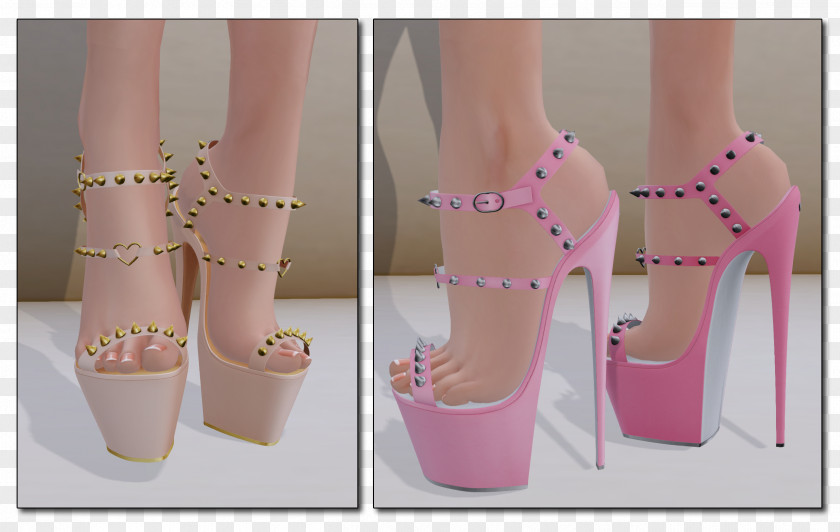 Sandal High-heeled Shoe Pink M Ankle PNG