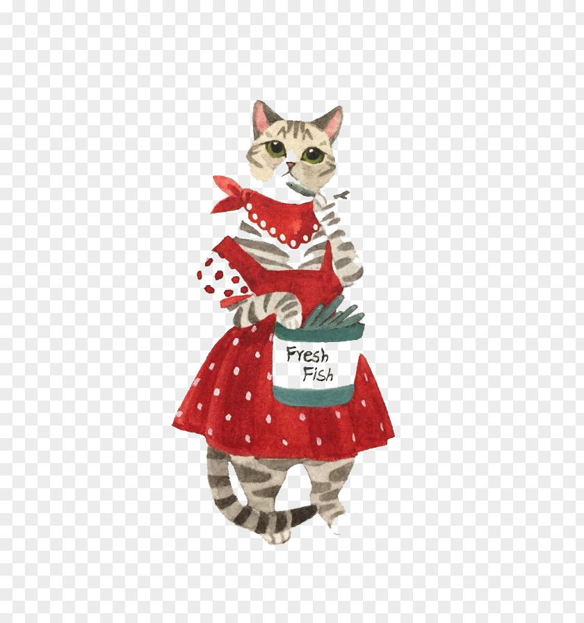 Red Skirt Cat Cats Drawing Illustrator Illustration PNG