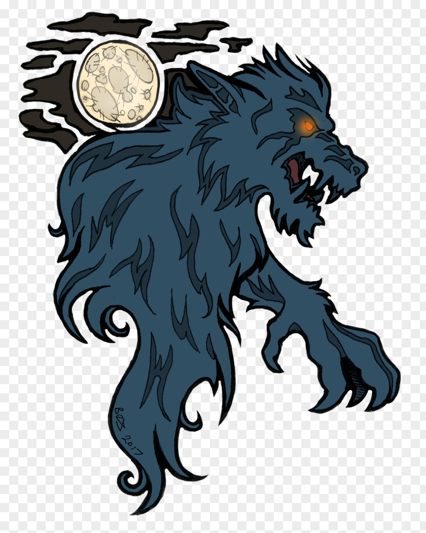 Wolf And Moon Carnivores Gray Full Werewolf PNG