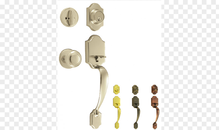 Brass Lock Door Handle 01504 PNG