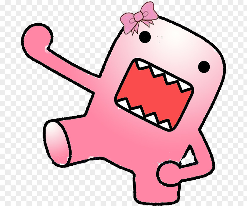 Cute Candy Colored Pink Domo Clip Art PNG