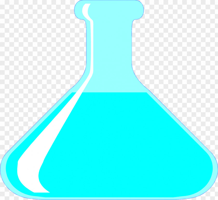 Flask Blue Teal Turquoise Liquid PNG