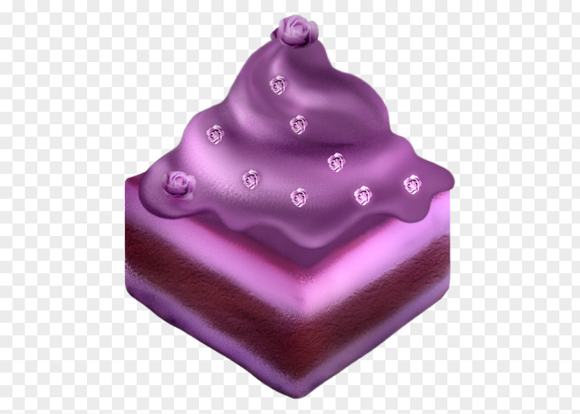Hand-painted Purple Potato Cake PNG