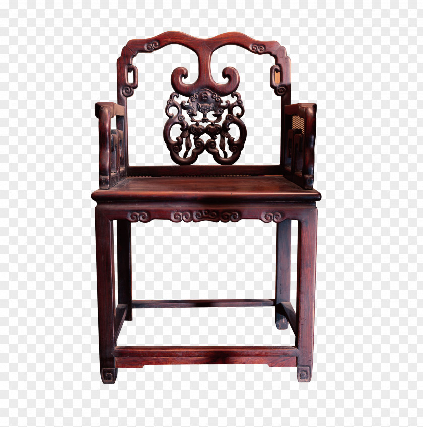 Mahogany Chair Table Furniture Household Goods PNG